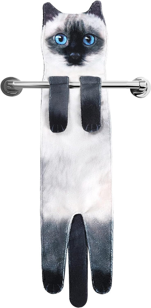 Cat Funny Hand Towels for Bathroom Kitchen